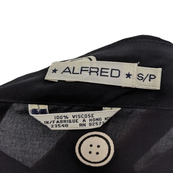 ALFRED Vintage Button Print Wrap Skirt S - Picture 4 of 6